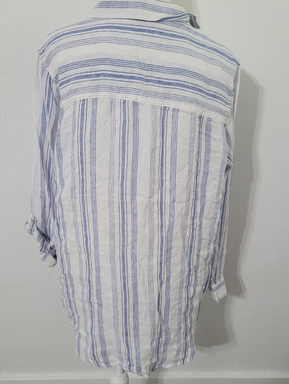 NWT Jones & Co. Linen Coastal Buttondown Shirt Size XL Natural Fiber - Picture 2 of 3